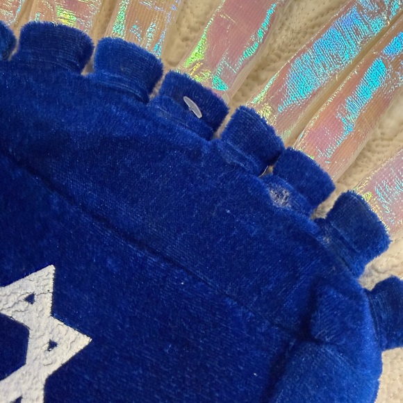 Hanukkah Rubie's Costume Company blue Menorah Dog Hat dress up, Medium/Large - Picture 2 of 3